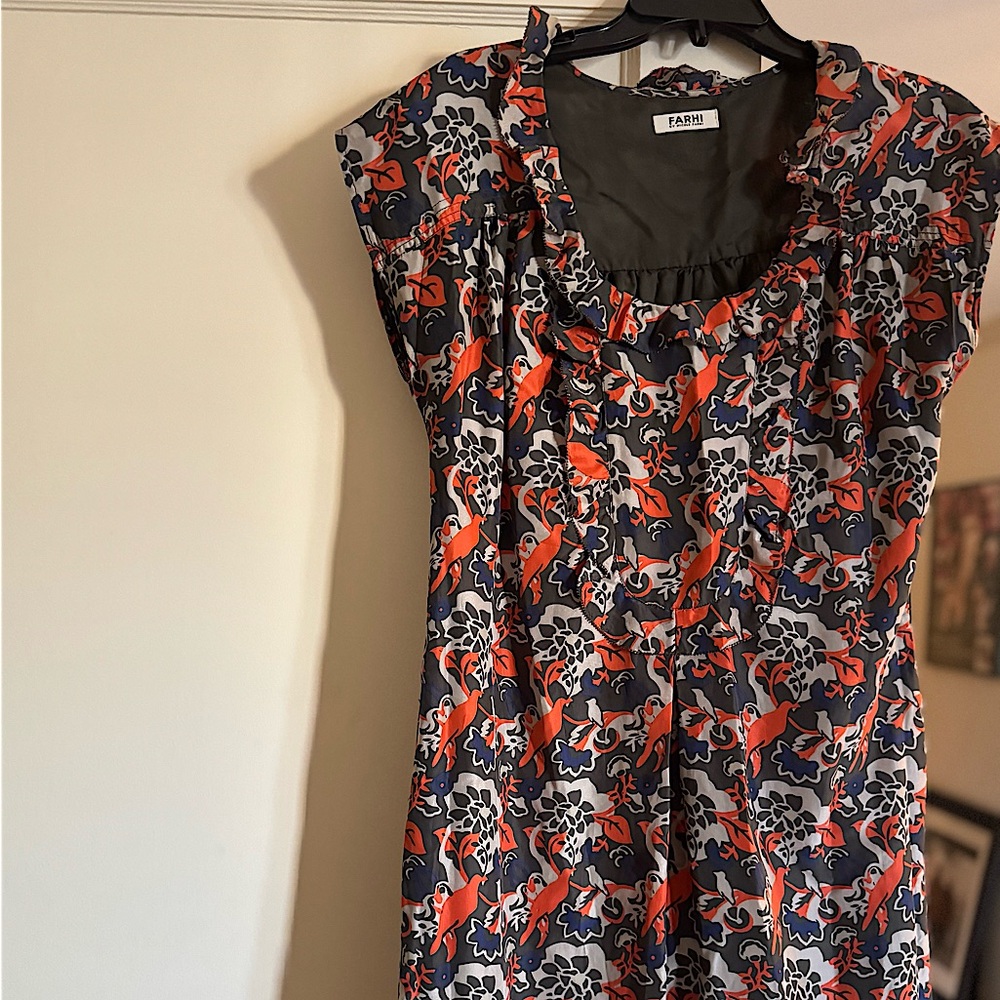 Nicole Farhi red / blue sun dresss